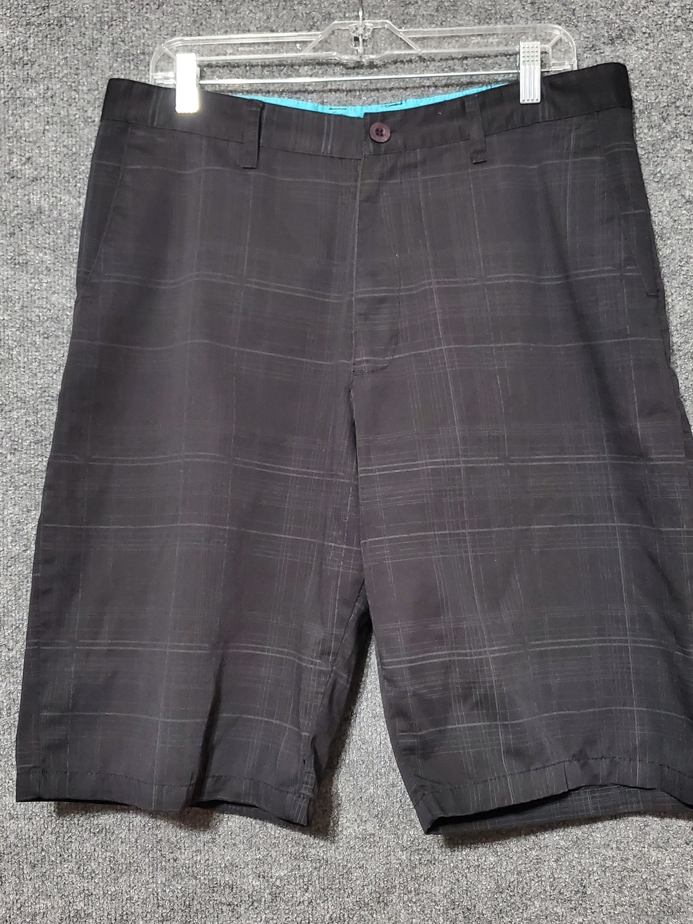The Realm Plaid Shorts Mens 34 Black Y2K Grunge Skate Outdoor Motocross Biker